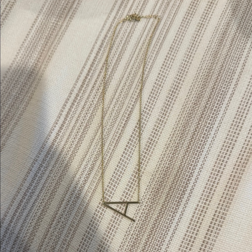 Letter A Gold Necklace